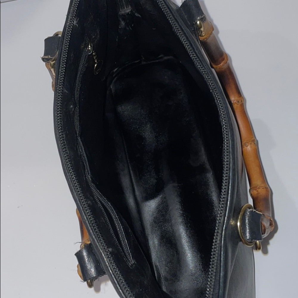 Gucci Black Leather Handbag with Bamboo handles - Picture 3 of 11